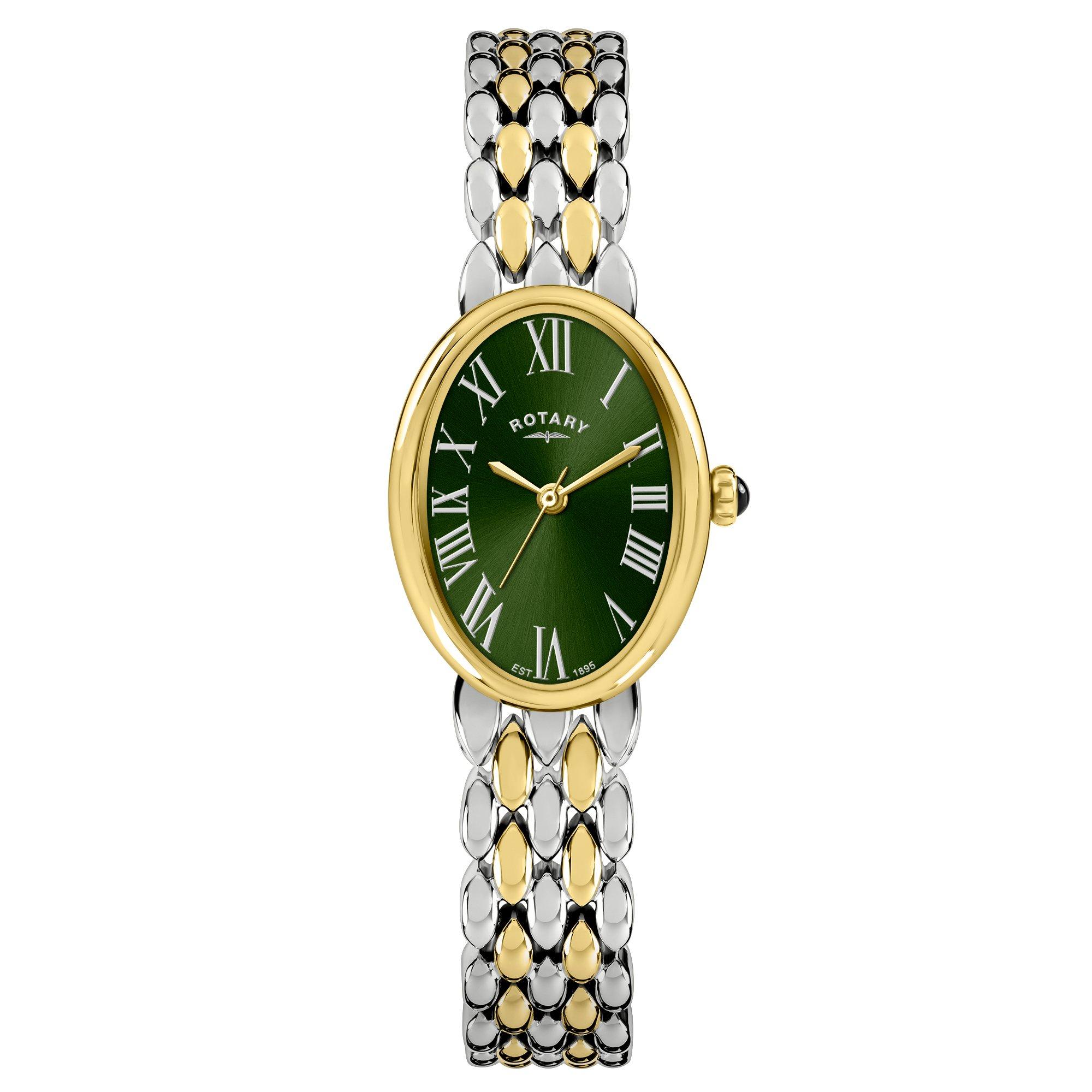 Silver & Gold - Rotary - Rotary Ladies Heritage Astoria MOP SS Pebble Watch - 1