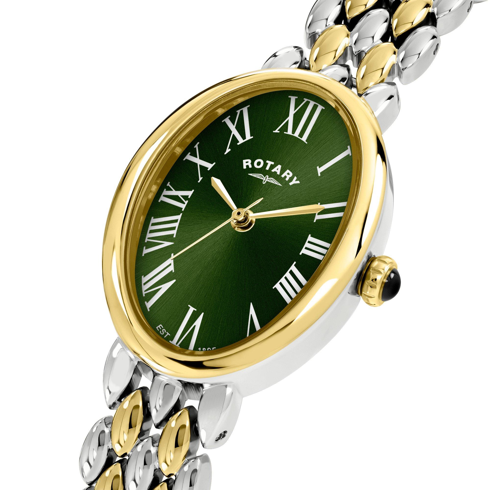 Silver & Gold - Rotary - Rotary Ladies Heritage Astoria MOP SS Pebble Watch - 2