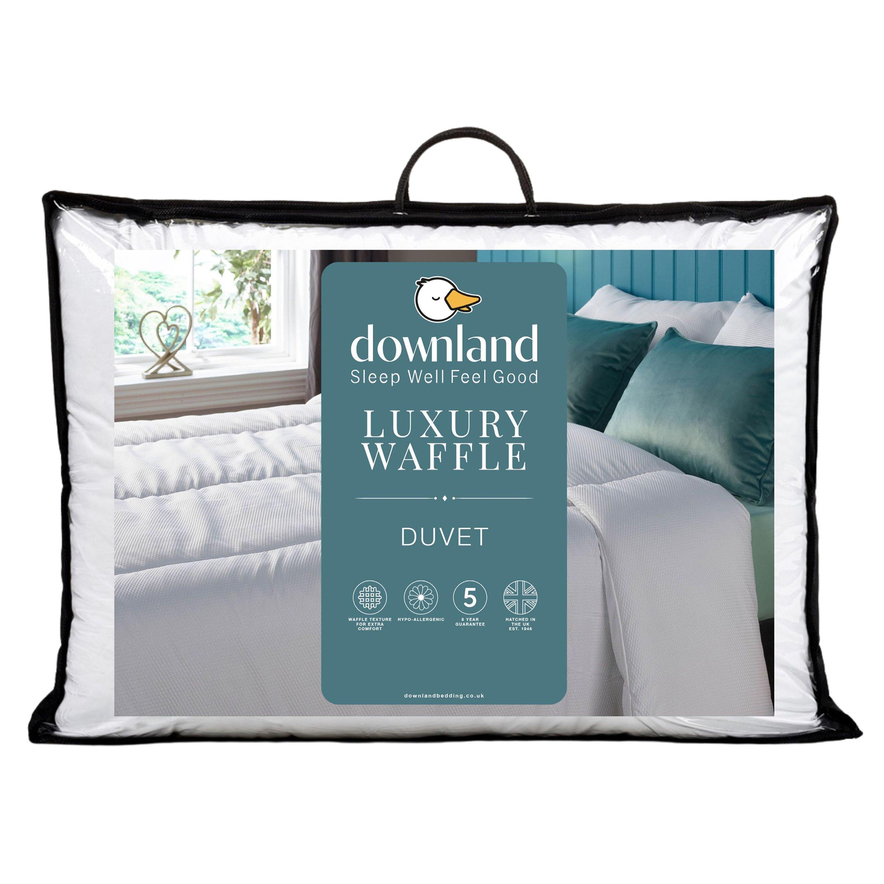 White - Downland - Luxury Waffle 15 tog Duvet - 1