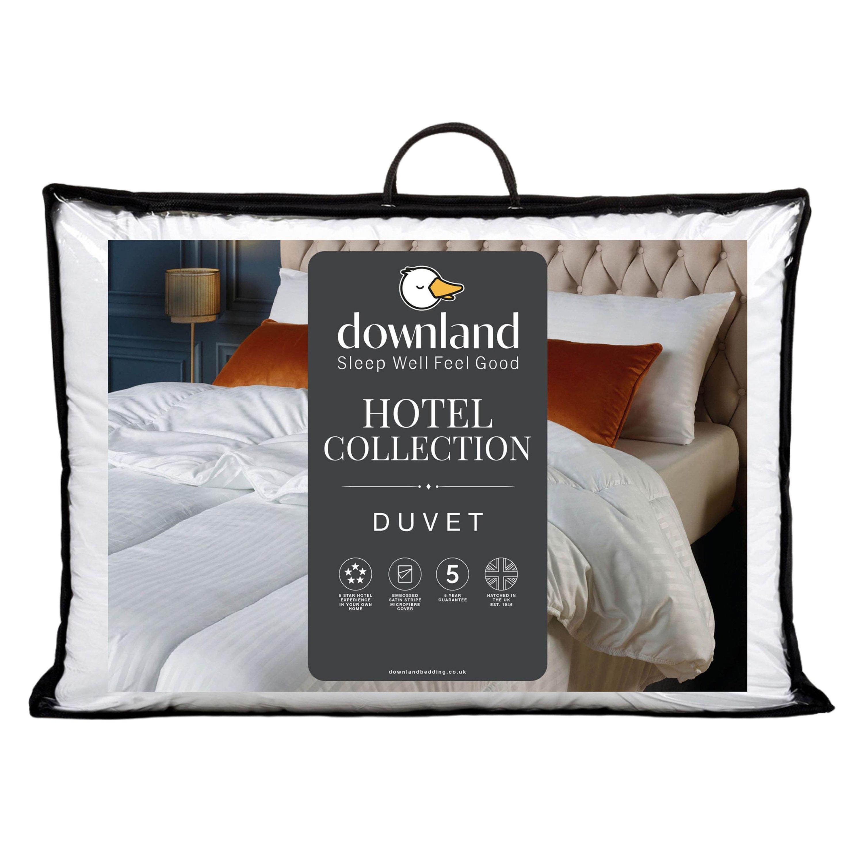 White - Downland - Hotel Collection Satin Stripe 13.5 tog Duvet - 1