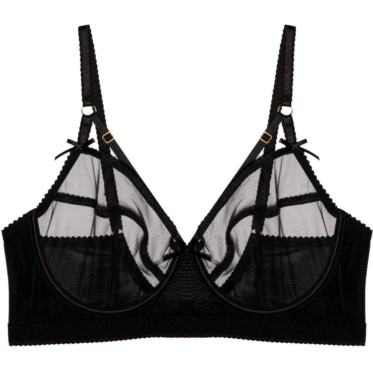 Black - Playful Promises - Josie Black Mesh D+ Bra - 4