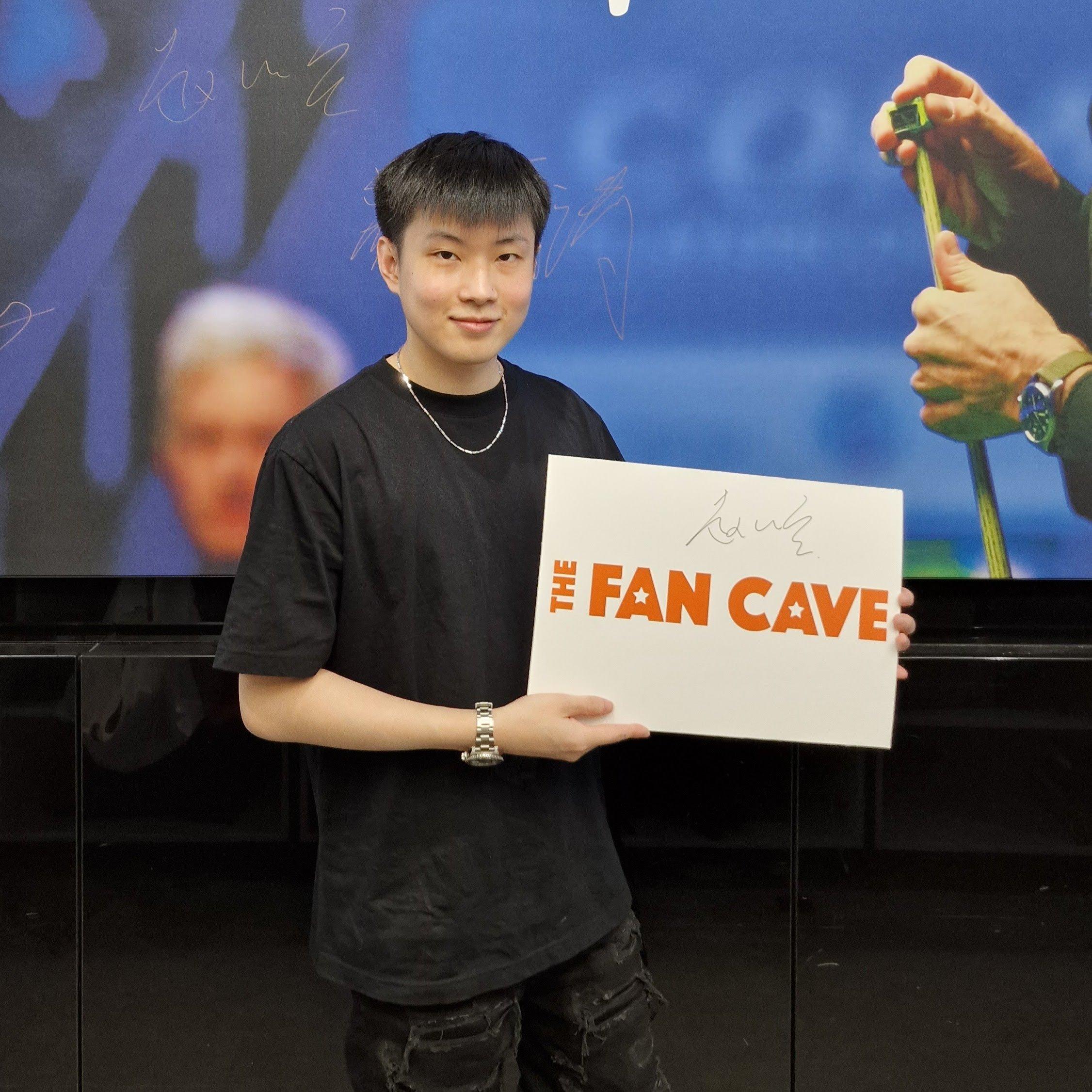 Black & Green - The Fan Cave - Zhao Xintong Signed Snooker Image Deluxe Mount - 2