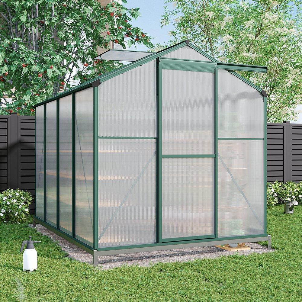 Green - Breeins - Outdoor 8x6Fts Garden Greenhouse with 2 Vents - 2