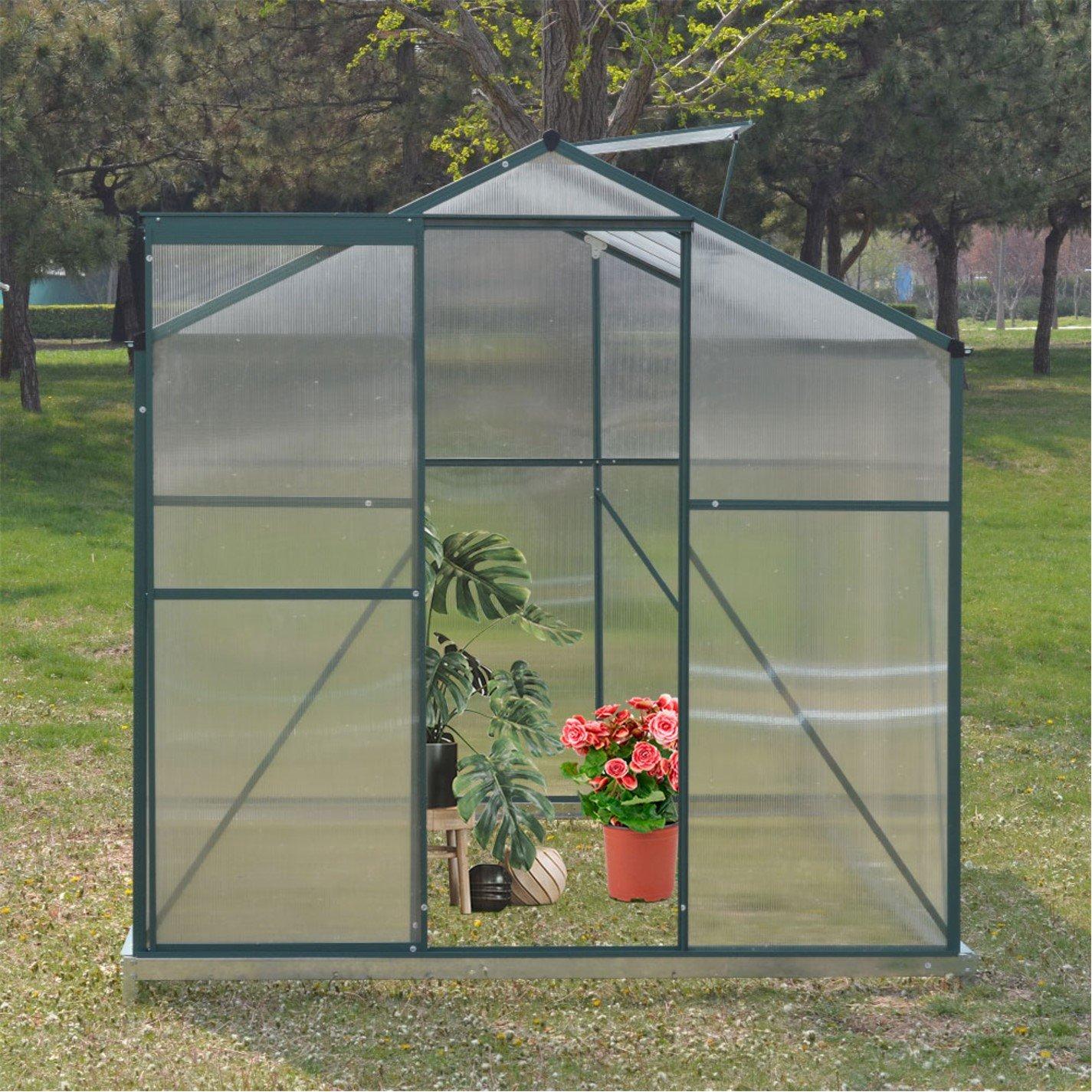 Green - Breeins - Outdoor 8x6Fts Garden Greenhouse with 2 Vents - 6