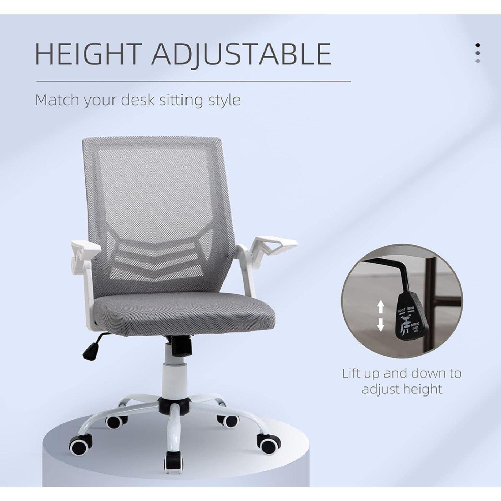 Grey - HOMCOM - Vinsetto Mesh Office Chair - 4