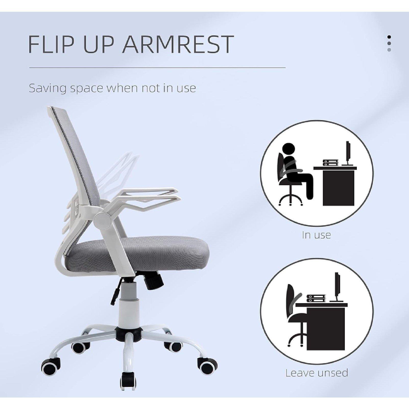 Grey - HOMCOM - Vinsetto Mesh Office Chair - 7