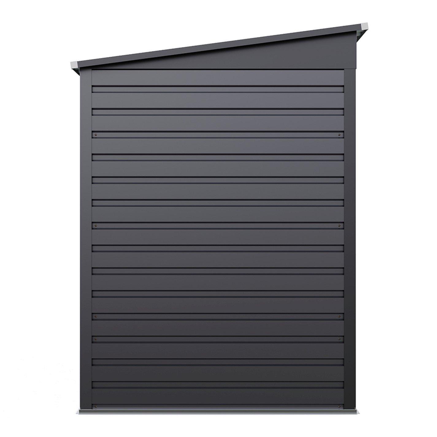 Grey - Breeins - Outdoor 6x4Fts Steel Storage Shed Grey - 4