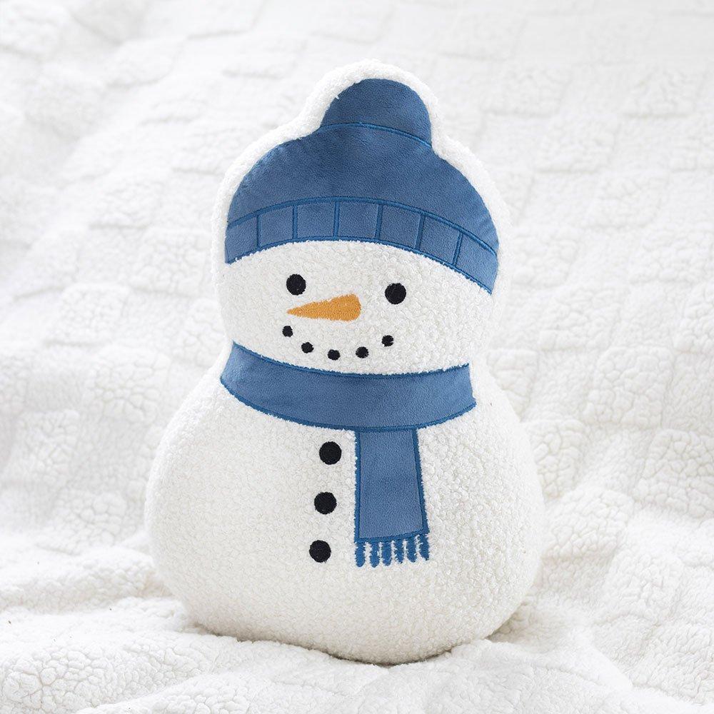 White - Something Different - Snowman Shaped Boucle Cushion - 1