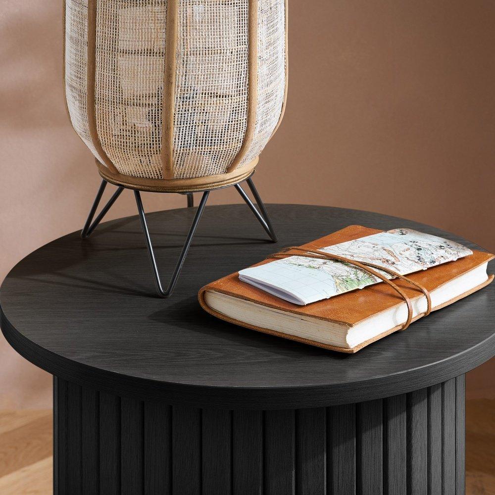 Black - Birlea - Axel Fluted Side Table - 3
