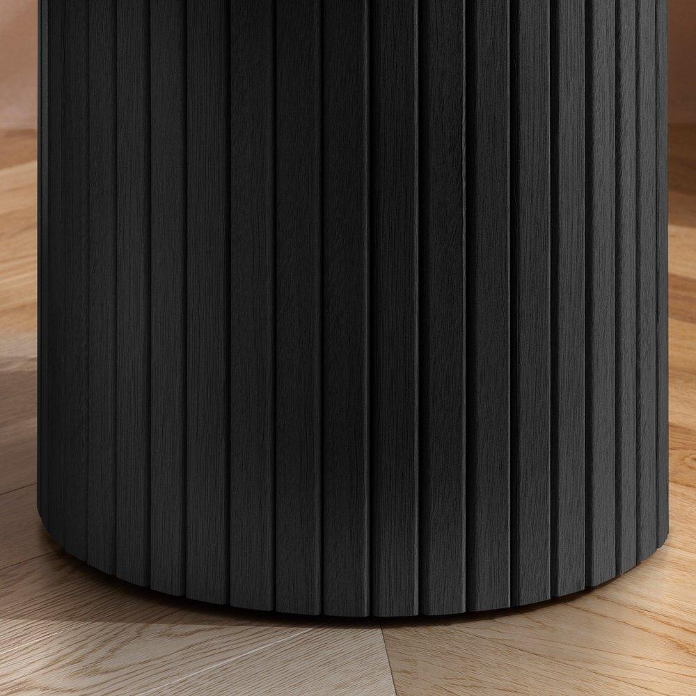 Black - Birlea - Axel Fluted Side Table - 5