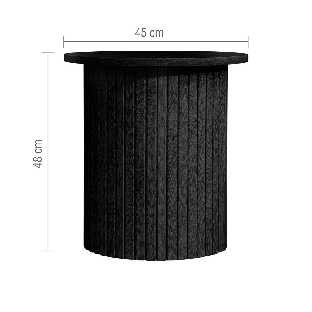 Black - Birlea - Axel Fluted Side Table - 10