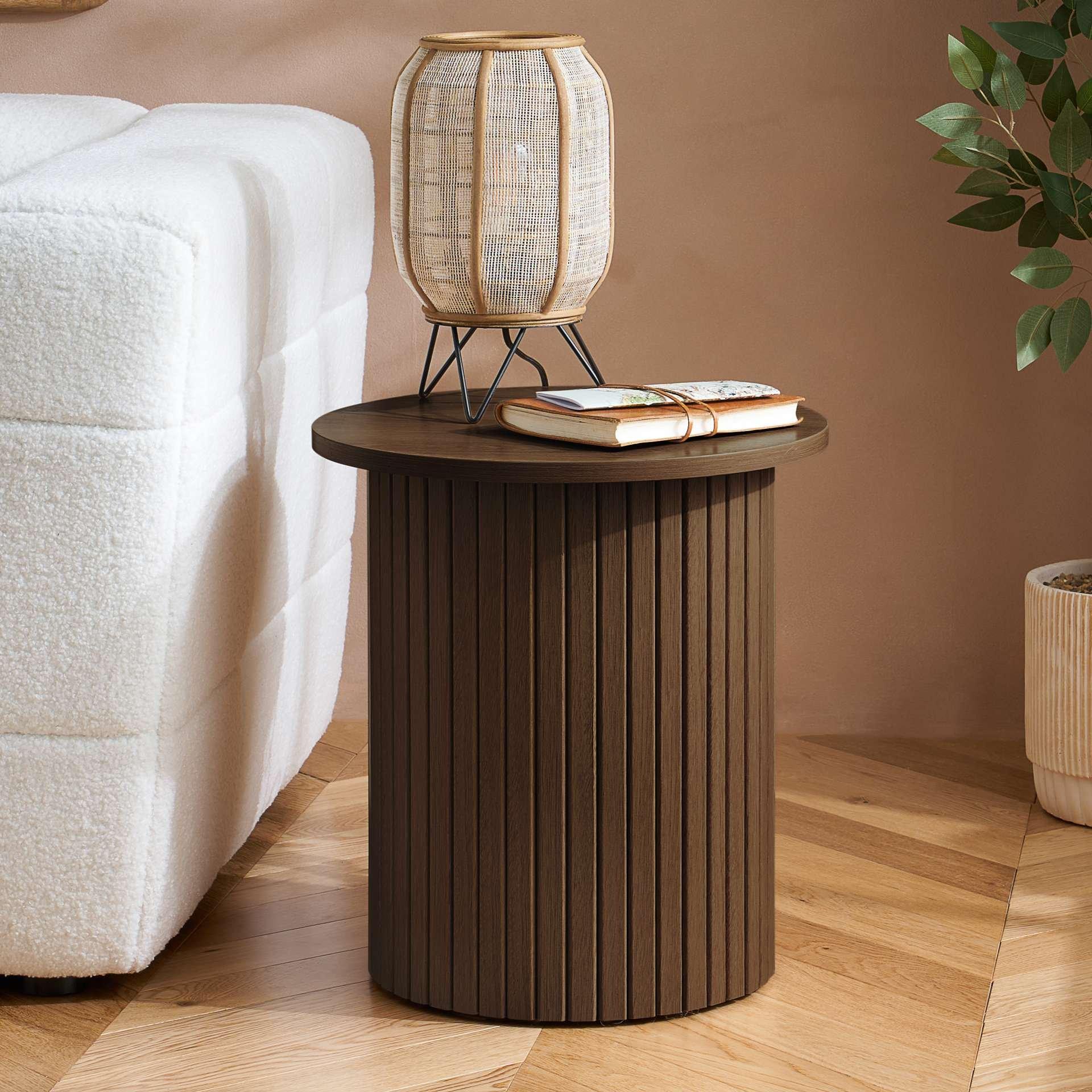 Brown - Birlea - Axel Fluted Side Table - 1