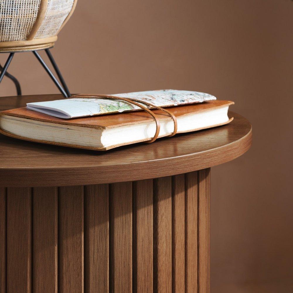 Brown - Birlea - Axel Fluted Side Table - 4