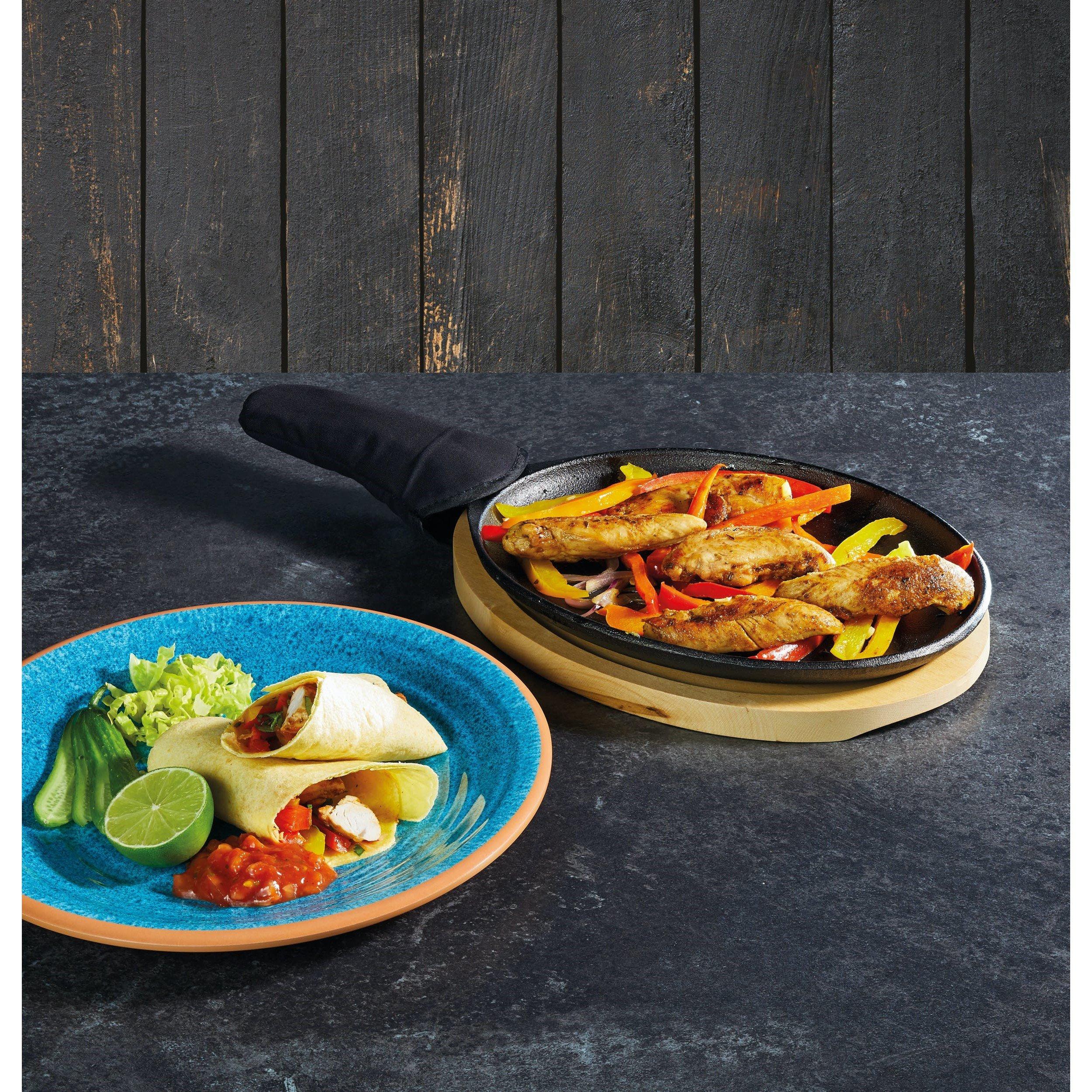 Black - KitchenCraft - KitchenCraft Cast Iron Fajita Sizzler - 2