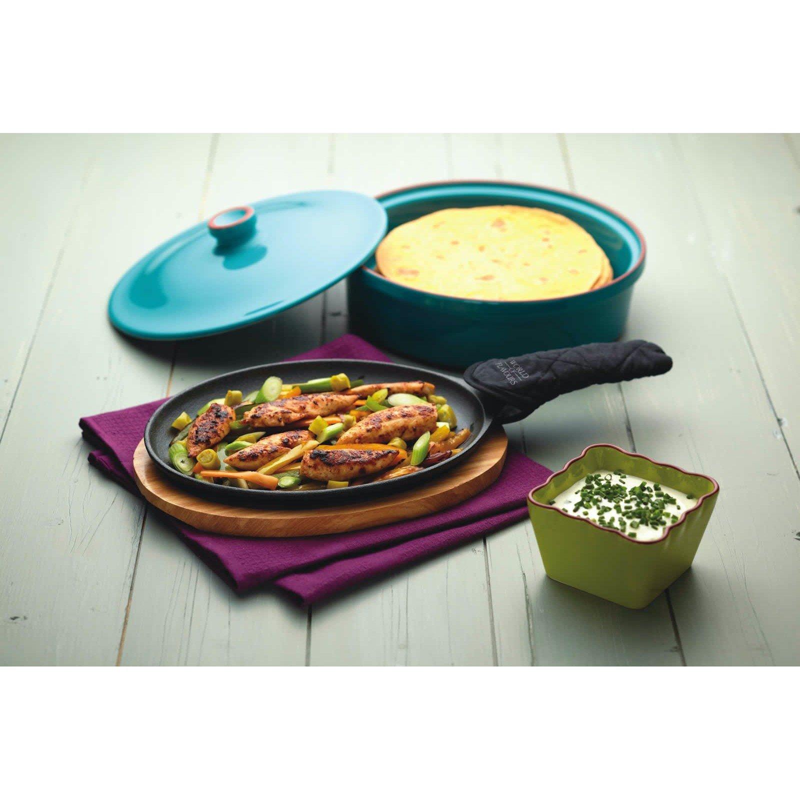 Black - KitchenCraft - KitchenCraft Cast Iron Fajita Sizzler - 6