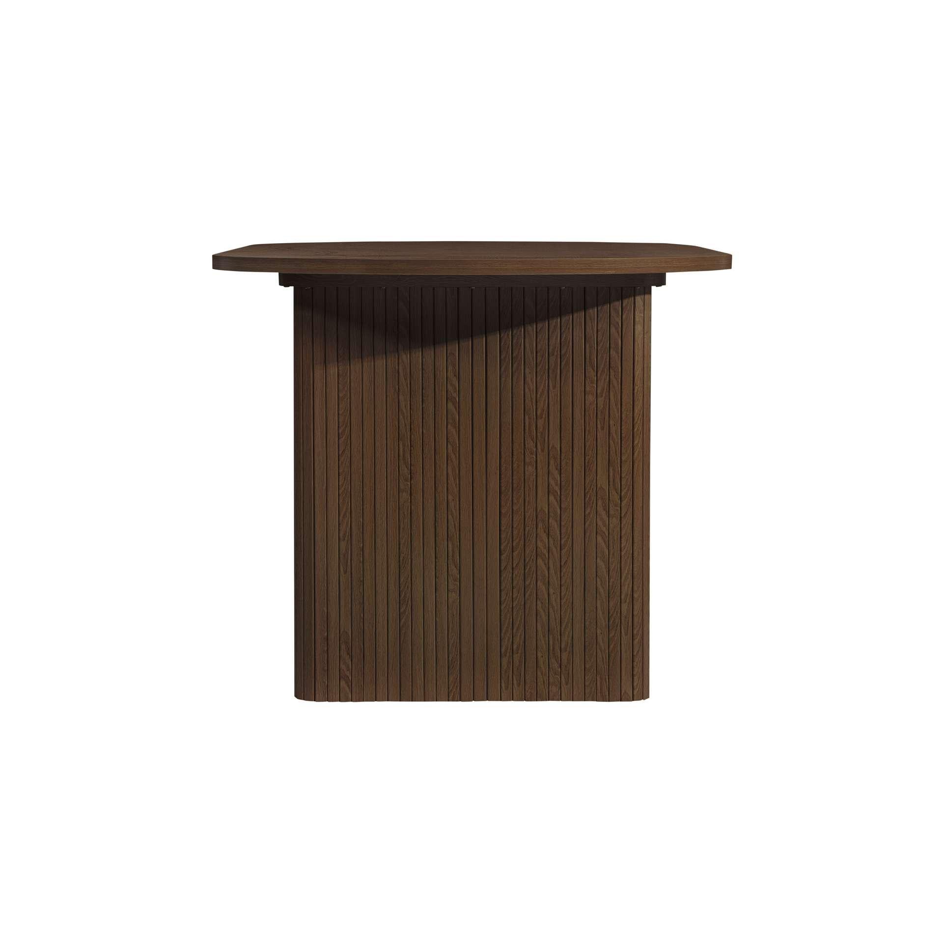 Brown - Birlea - Axel Oval Fluted Dining Table With 2 Benches - 8