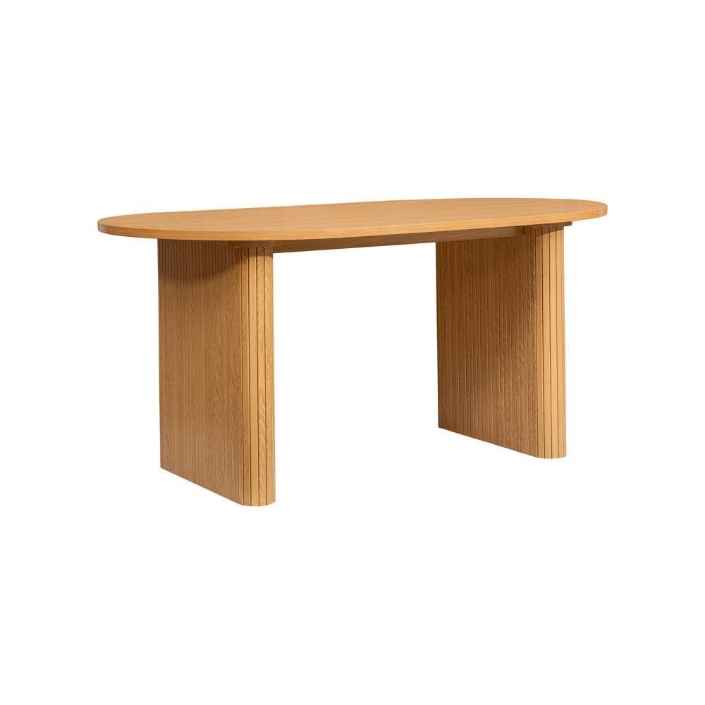 Nude - Birlea - Axel Oval Fluted Dining Table With 2 Benches - 7