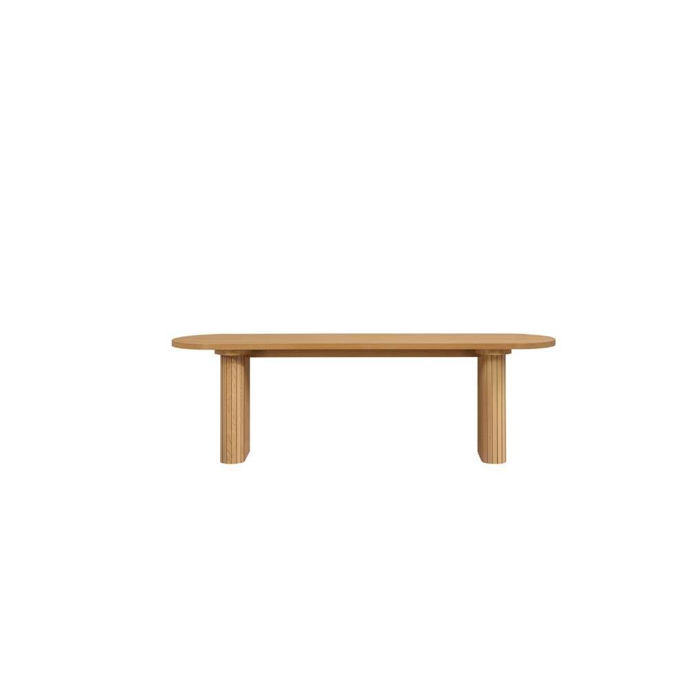 Nude - Birlea - Axel Oval Fluted Dining Table With 2 Benches - 10