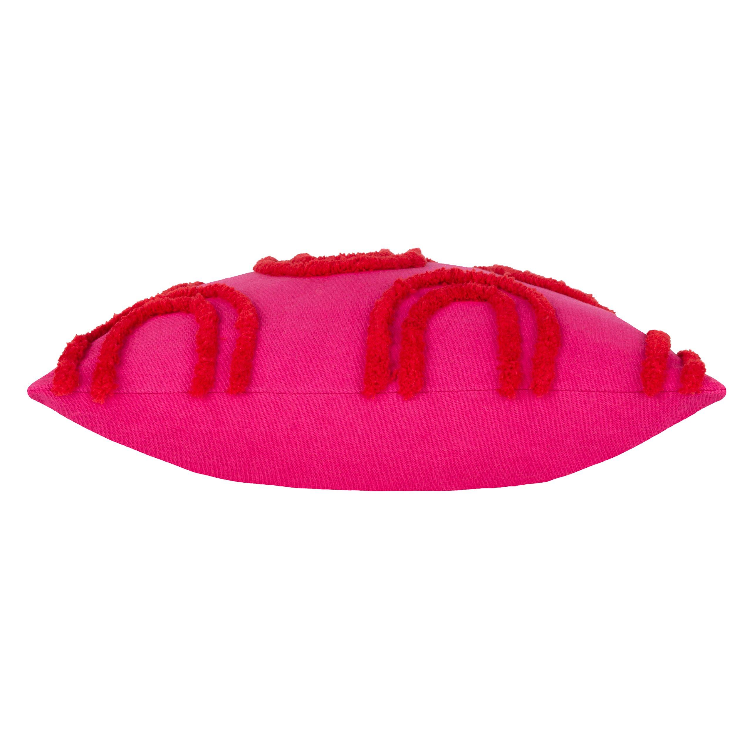 Pink/Red - Heya Home - Archie Tufted Cushion - 3