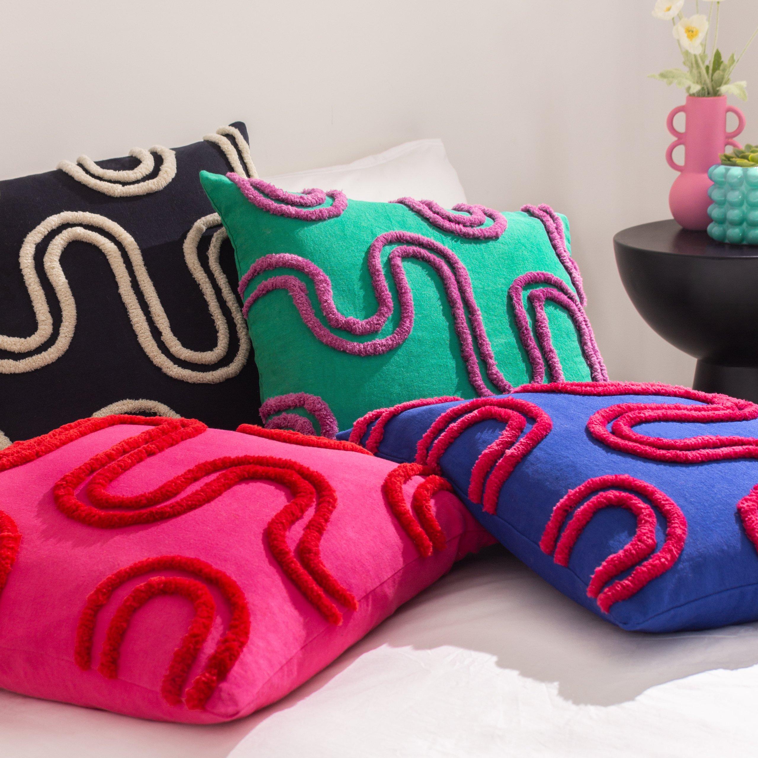 Pink/Red - Heya Home - Archie Tufted Cushion - 5