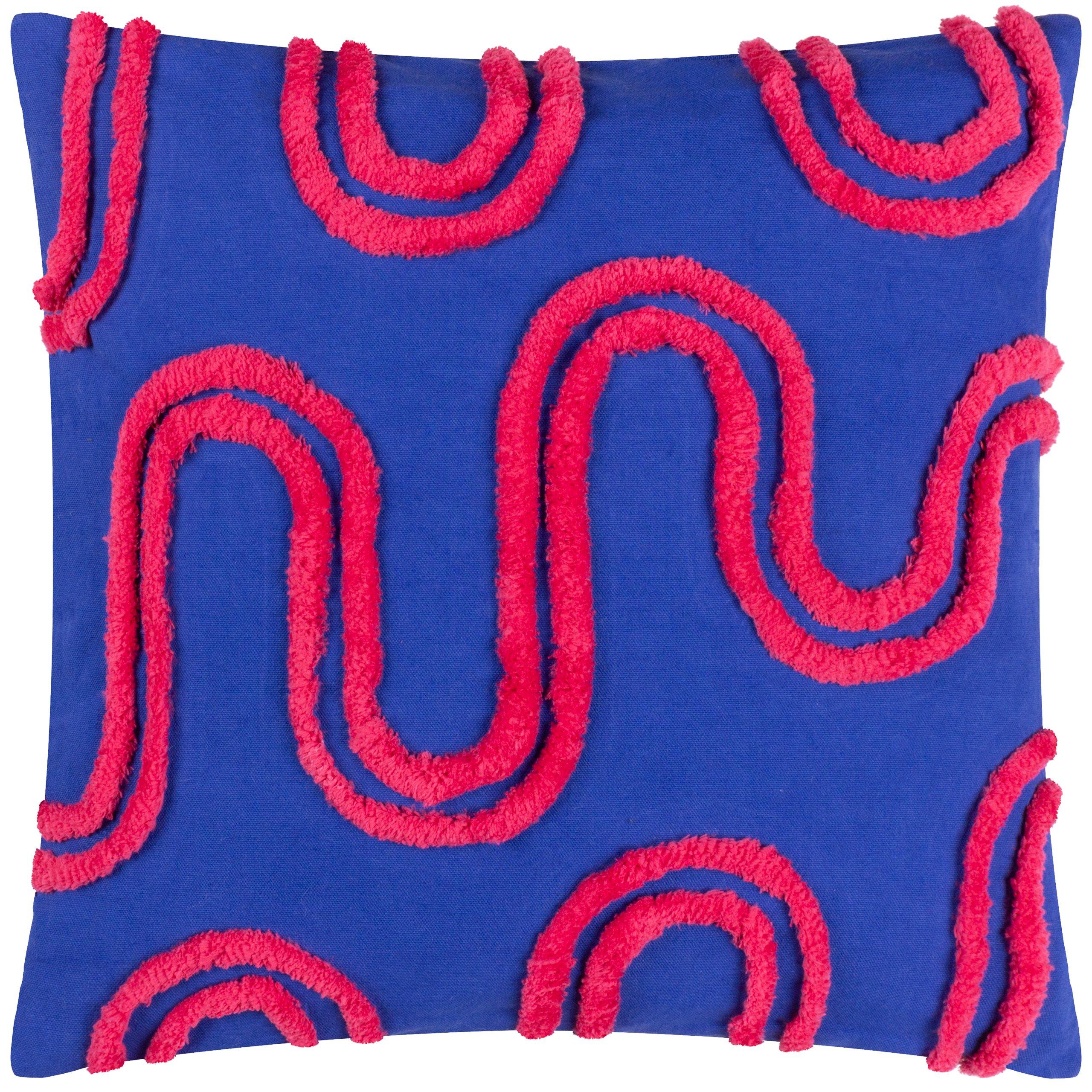 Cobalt/Pink - Heya Home - Archie Tufted Cushion - 1