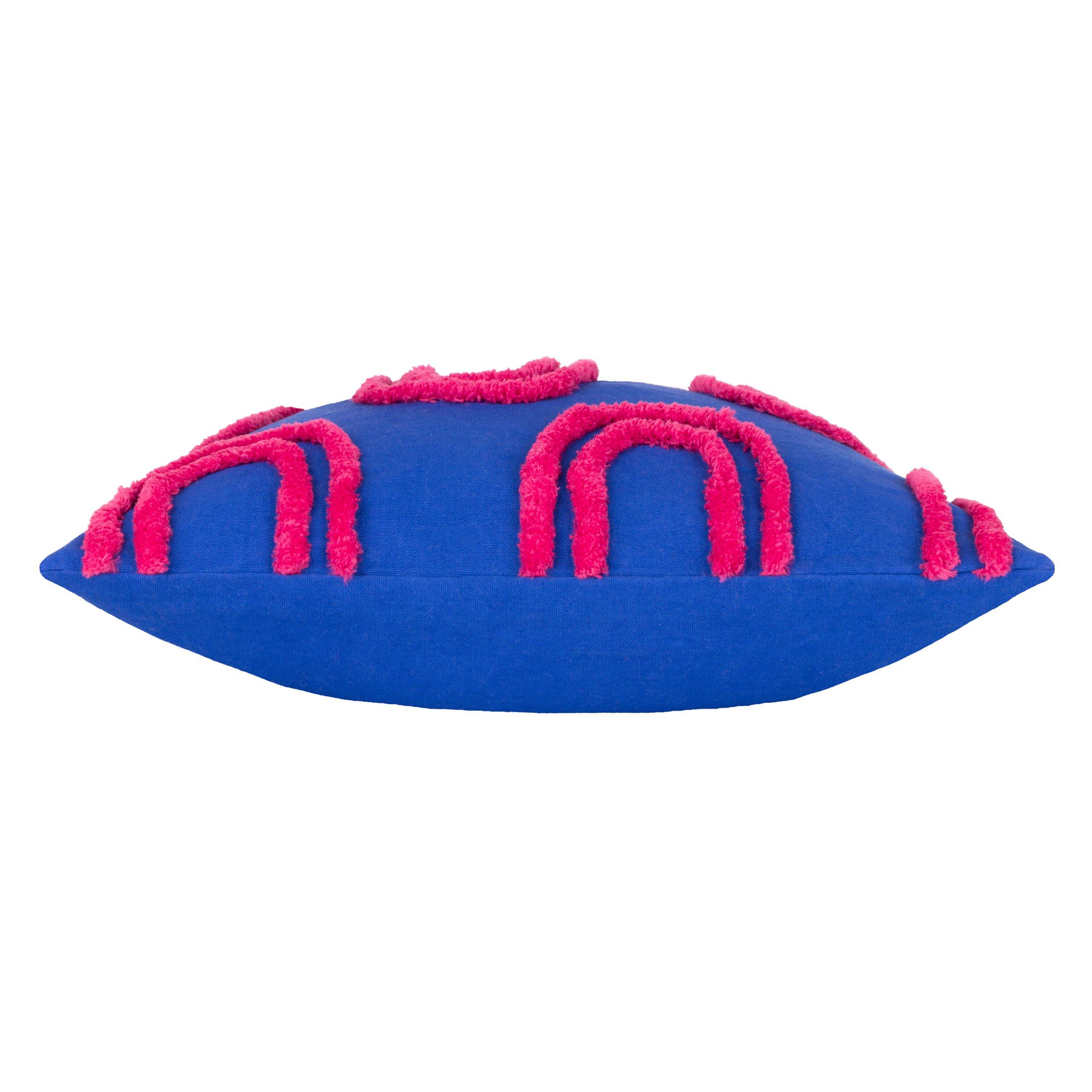 Cobalt/Pink - Heya Home - Archie Tufted Cushion - 3