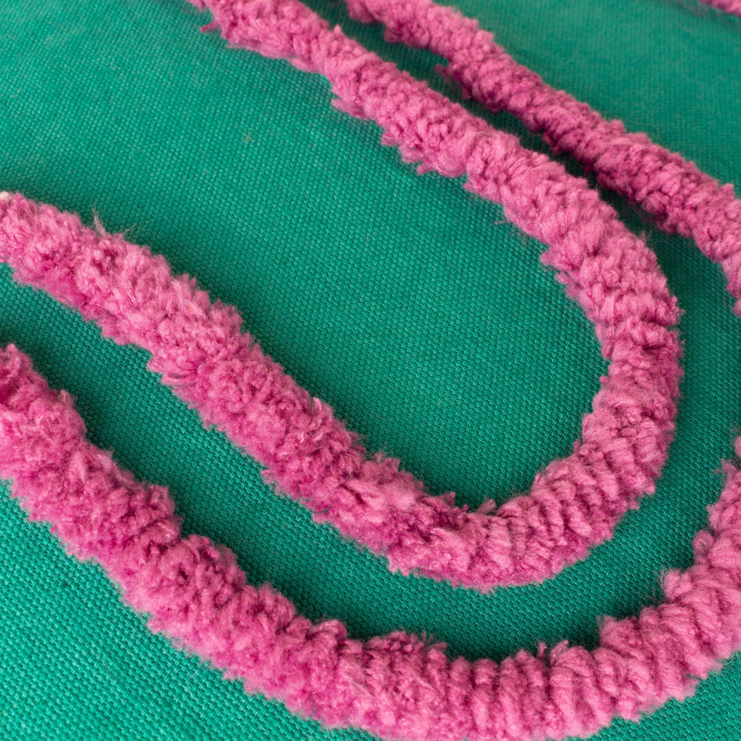 Turquoise/Purpl - Heya Home - Archie Tufted Cushion - 4