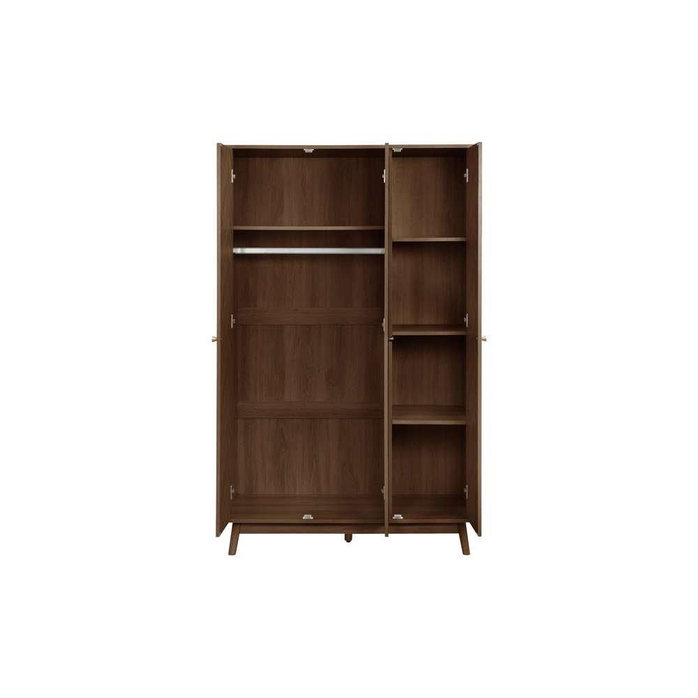 Brown - Birlea - Herringford 3 Door  Wardrobe With Mirror - 8
