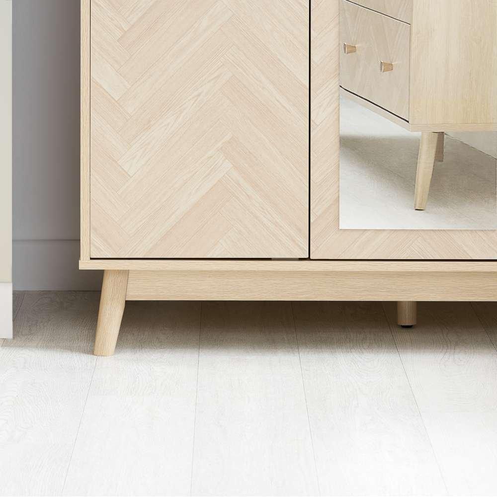 Nude - Birlea - Herringford 3 Door  Wardrobe With Mirror - 3