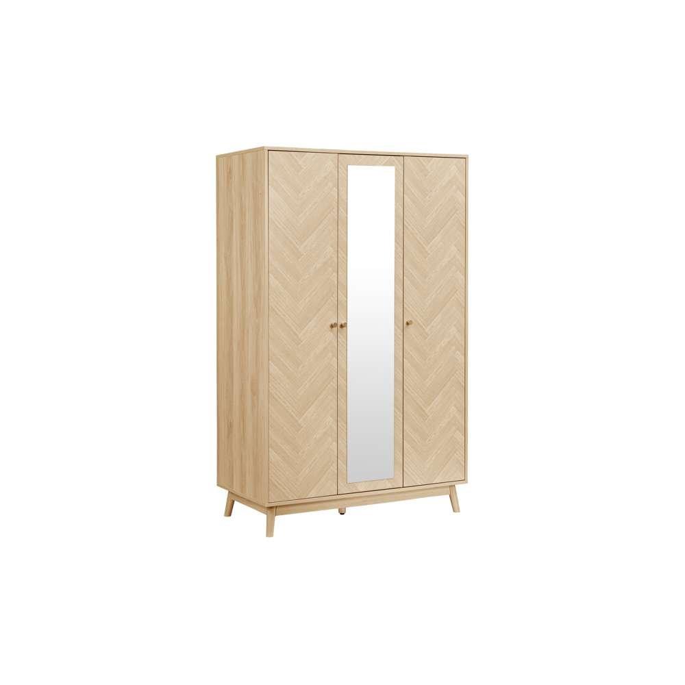 Nude - Birlea - Herringford 3 Door  Wardrobe With Mirror - 6
