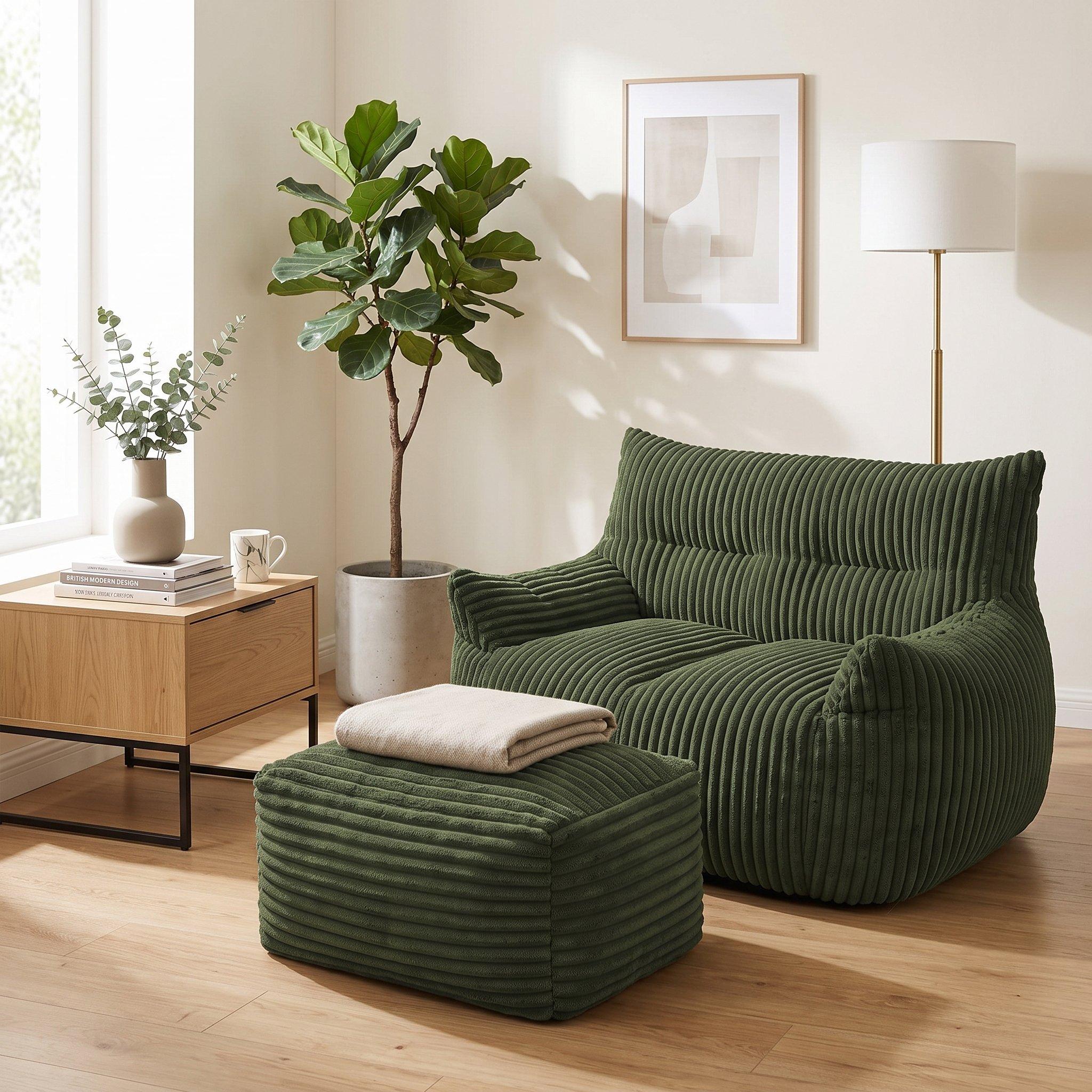 Urban Meuble SOFA Corduroy  with Ottoman