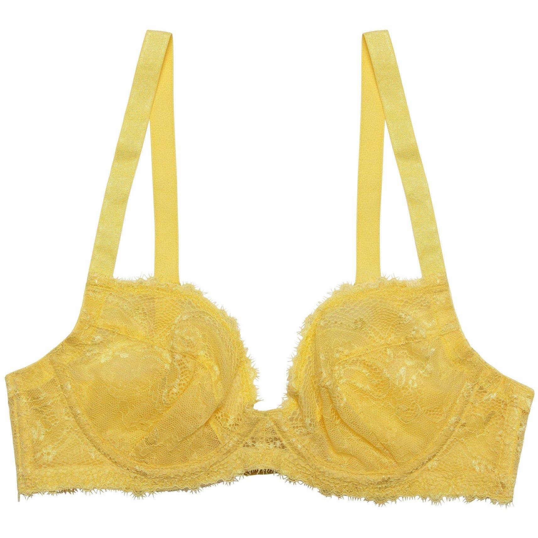 Yellow - Wolf and Whistle - Ariana Yellow Everyday Plunge Bra - 4
