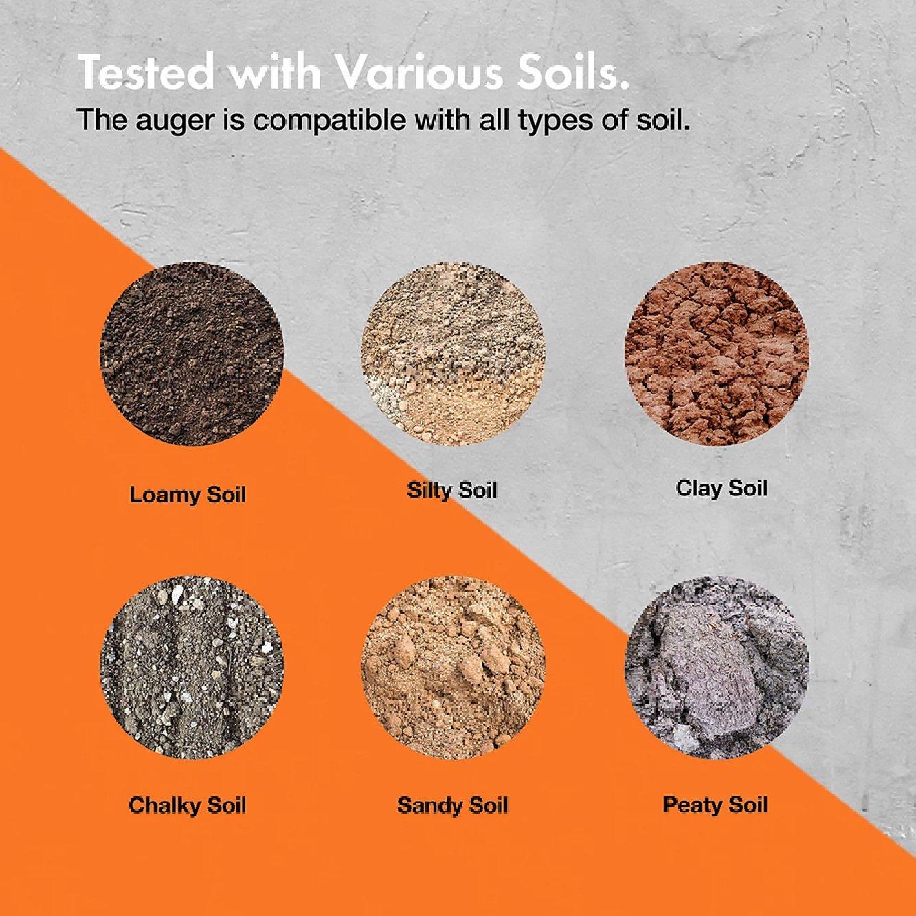 Orange - VonHaus - Fence Post Auger - 6