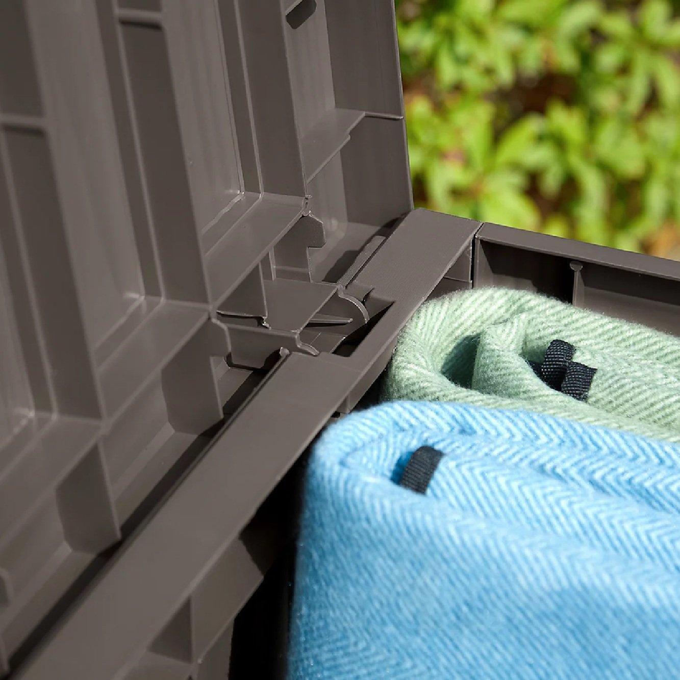 Grey - VonHaus - Waterproof Garden Storage Box – 270L - 7