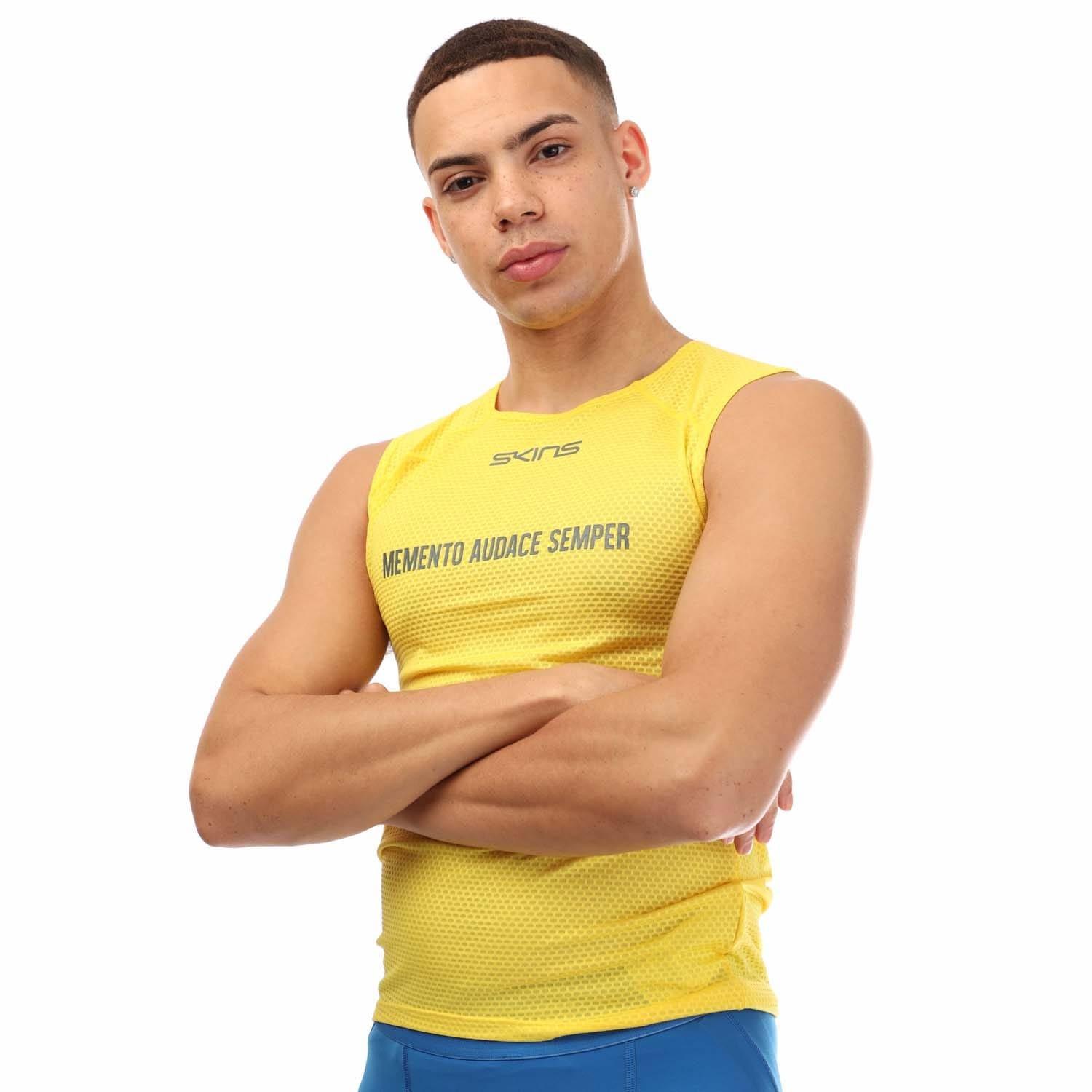 Yellow - Skins - Cycle Sleeveless Baselayer - 4