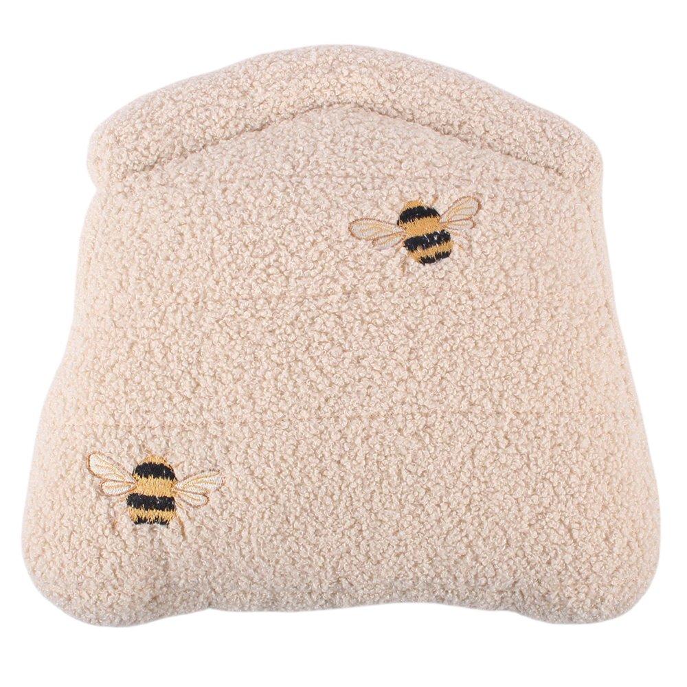White - Something Different - White Beehive Boucle Cushion - 2
