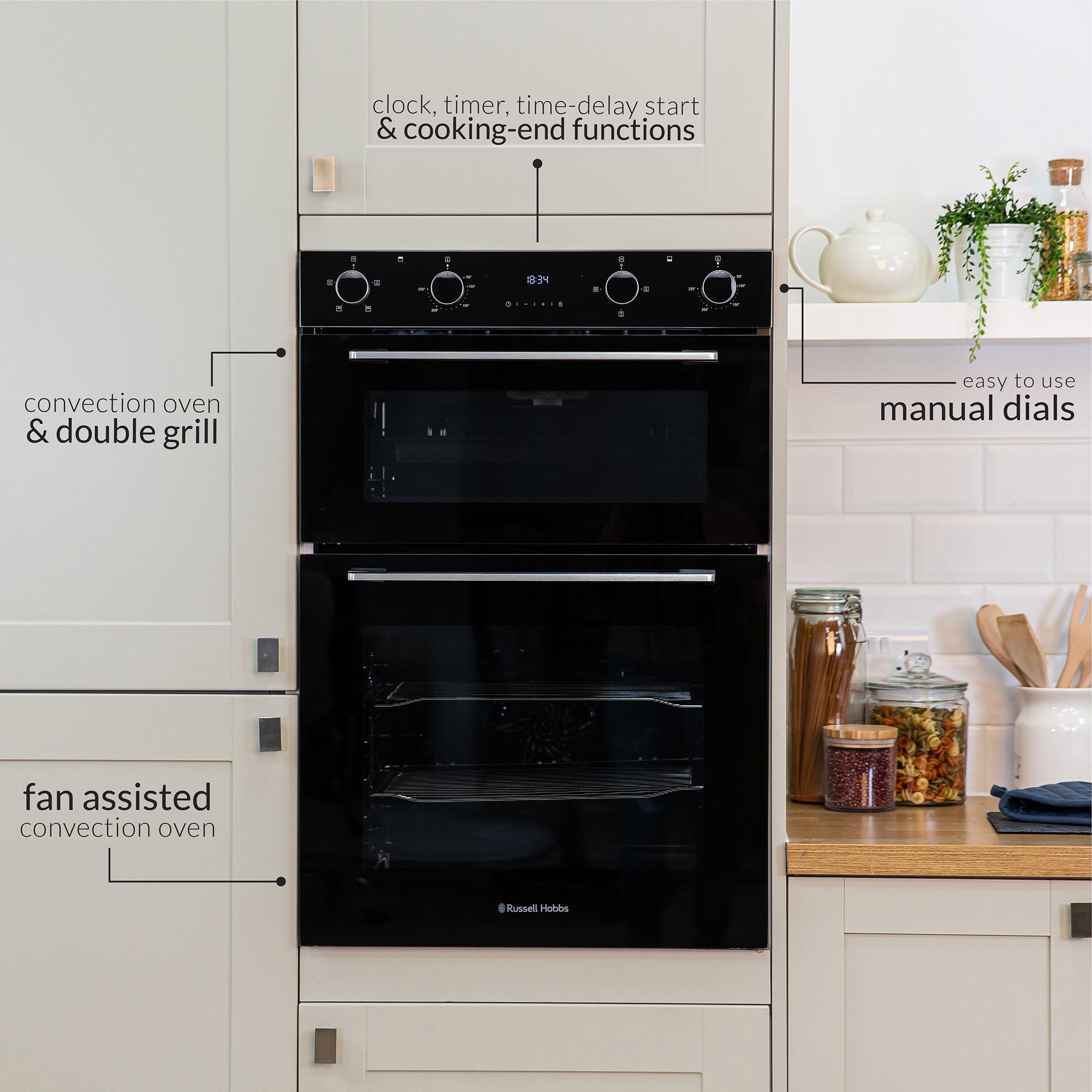 Black - Russell Hobbs - RH89DEO2001B/02 Built-In Electric Double Oven - 2