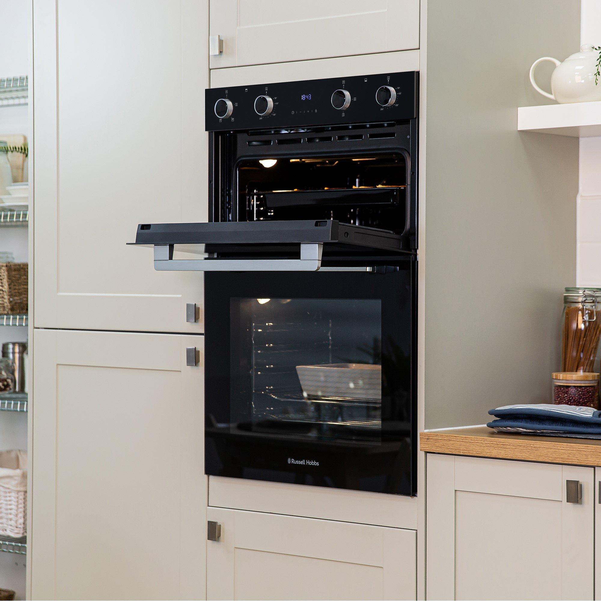 Black - Russell Hobbs - RH89DEO2001B/02 Built-In Electric Double Oven - 3