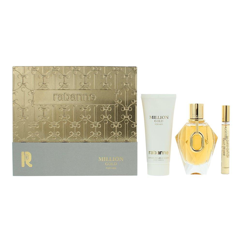 Rabanne Paco Rabanne Million Gold 3 Piece Gift Set - None - Size 90ML