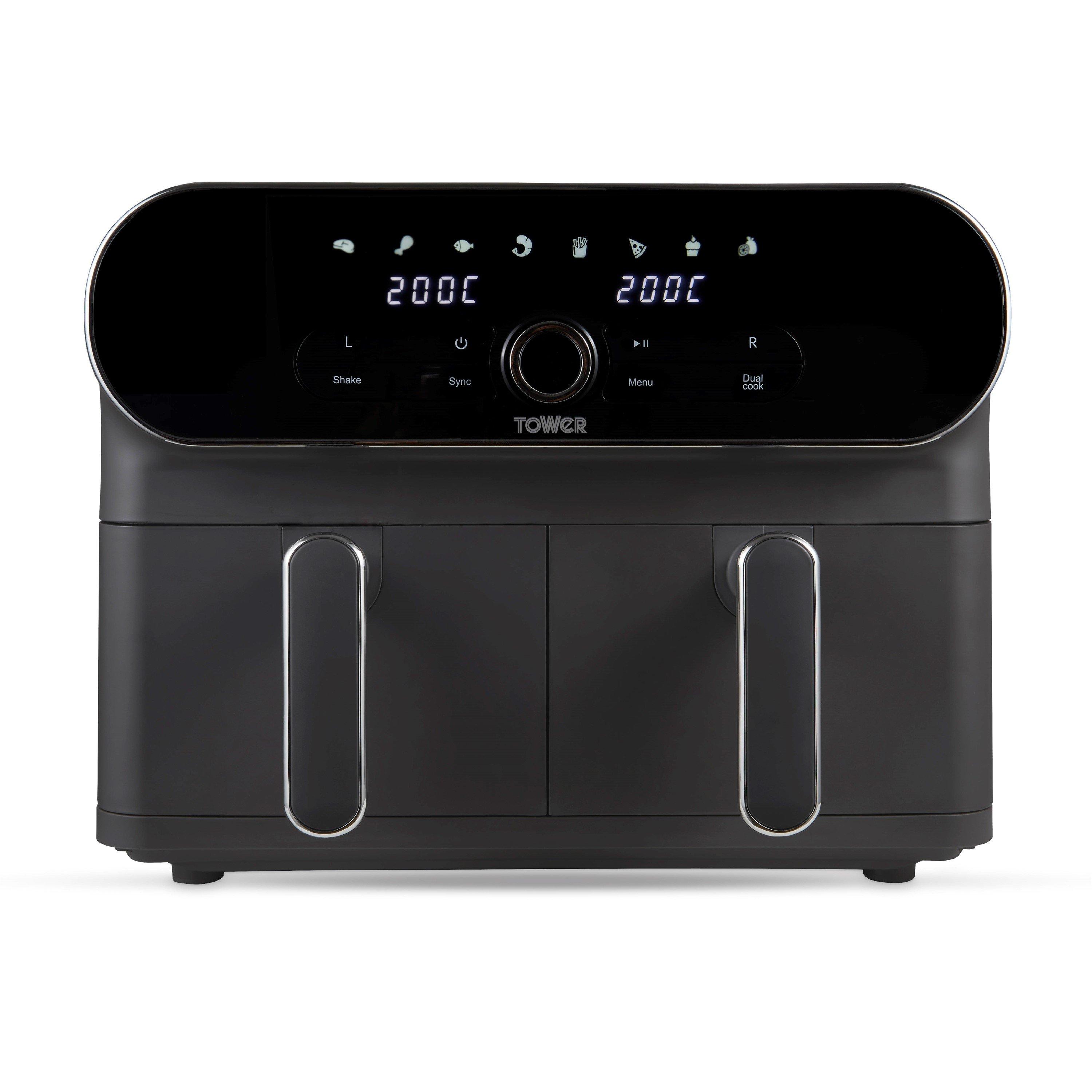 Tower Vortx Elite T17138 10.4L Air Fryer Grey BLACK DRAWERS - Image 6