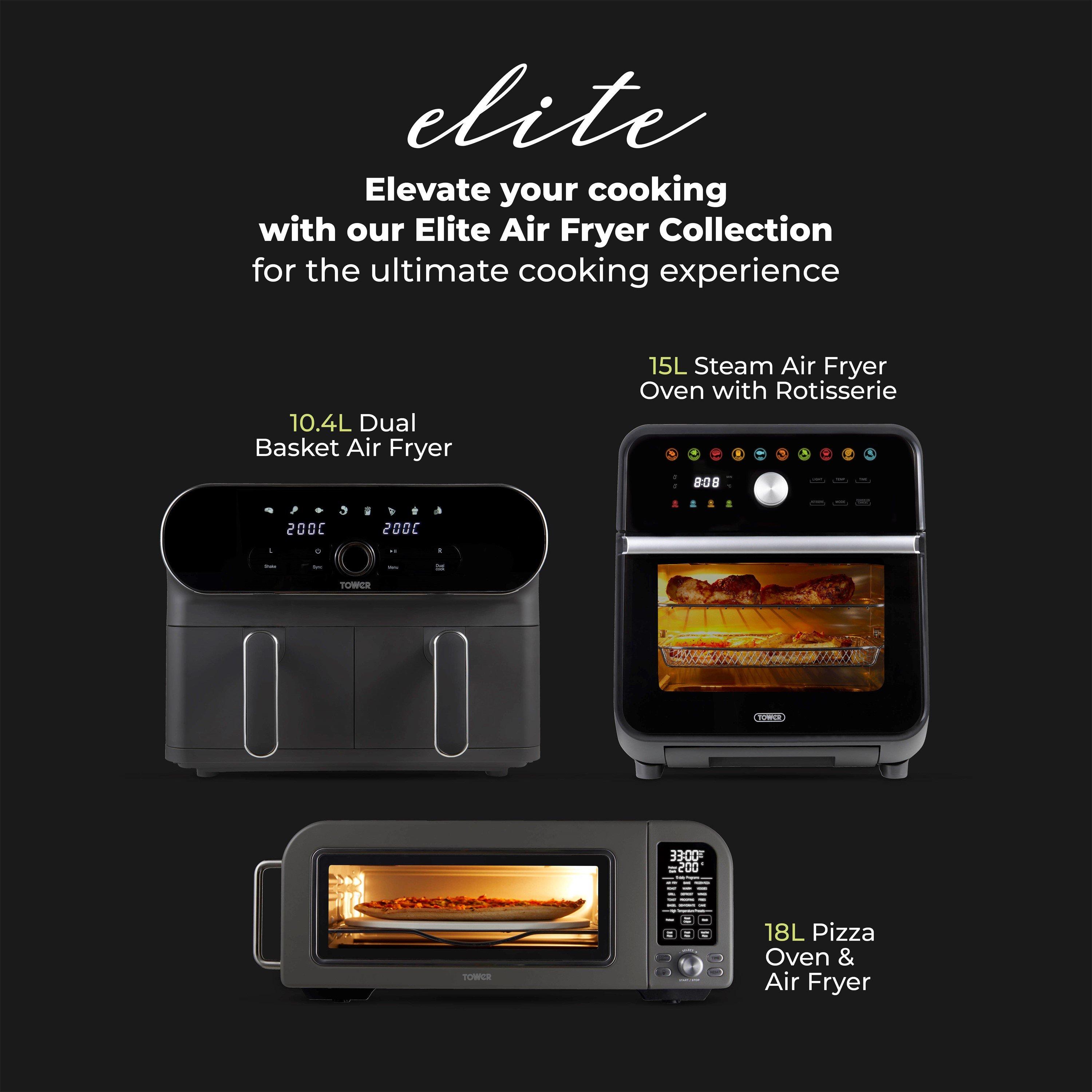 Grey - Tower - Vortx 10.4L Dual Air Fryer - 9