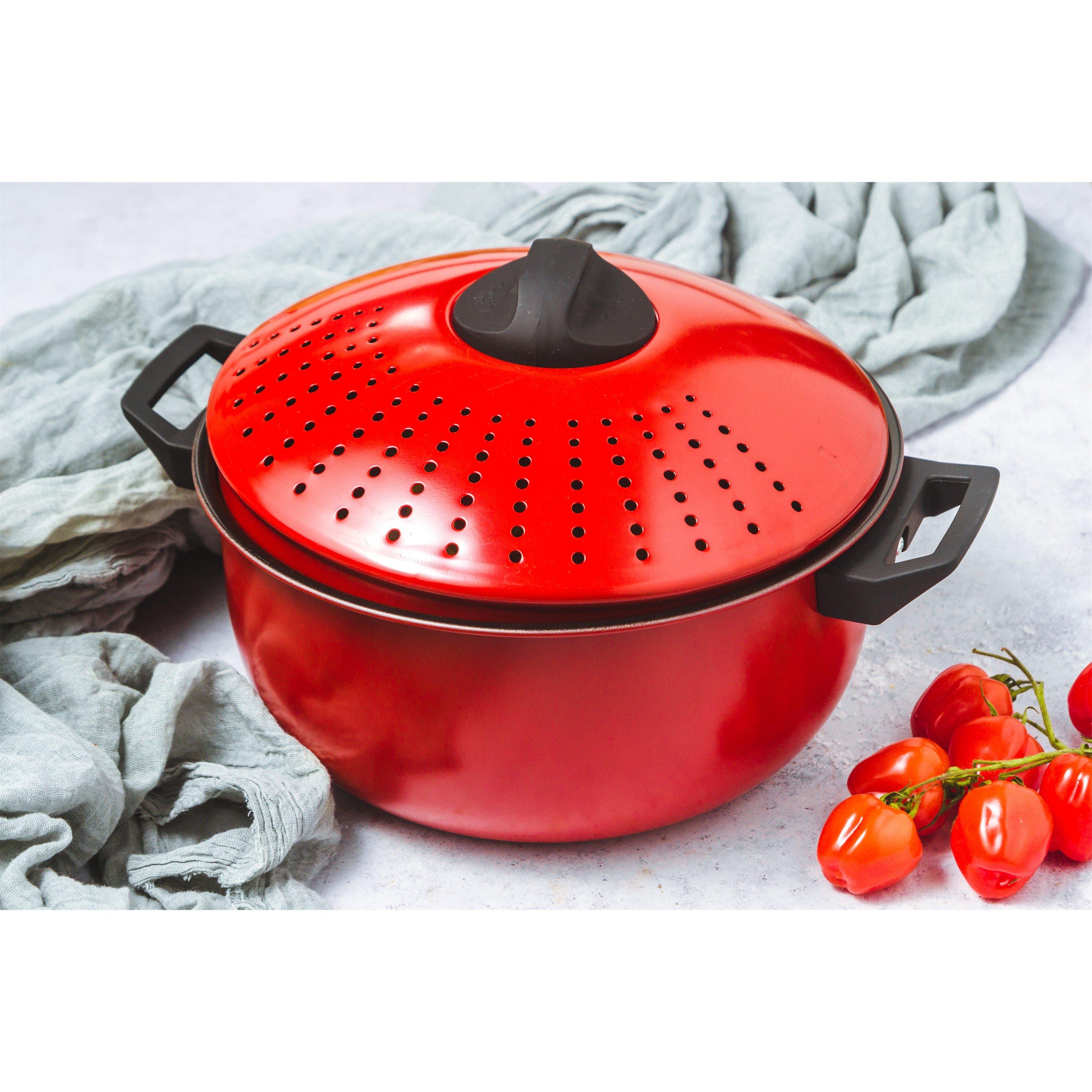Red - KitchenCraft - KitchenCraft Carbon Steel Pasta Pot - 3