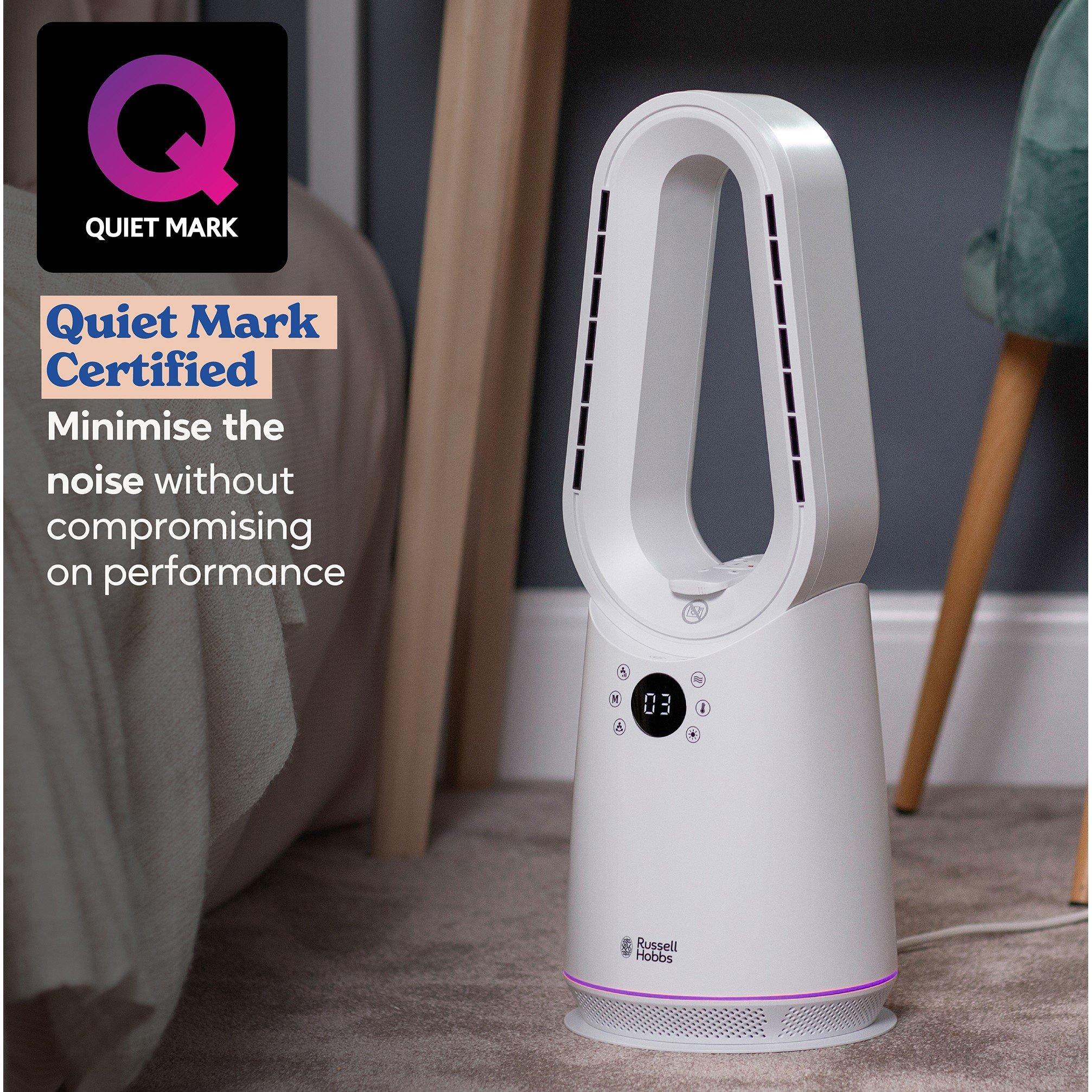 White - Russell Hobbs - RHCBLDL3IN1-SMT Smart Bladeless Heat & Cool Fan - 4