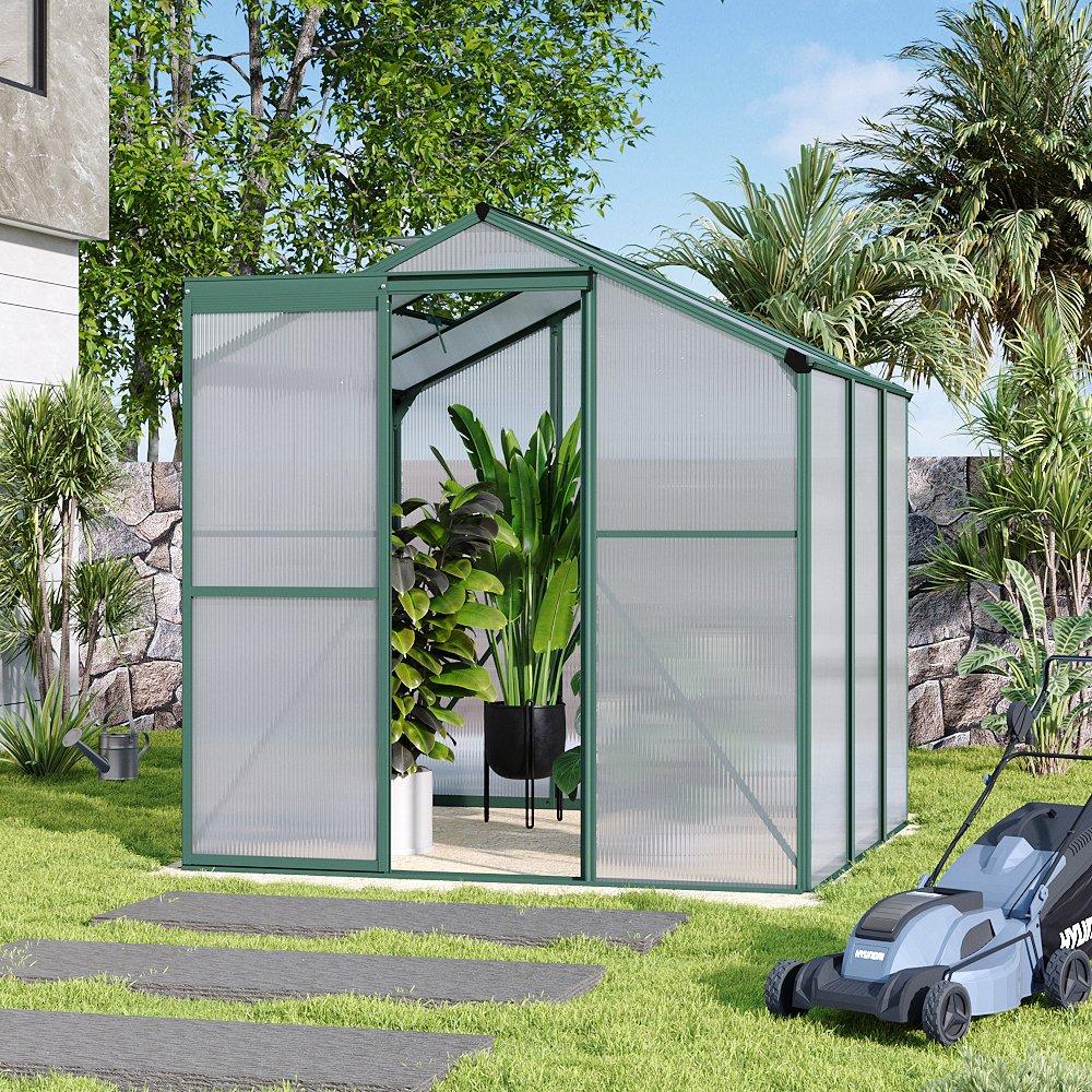 Green - Breeins - Outdoor 6x6Fts Garden Greenhouse with No Base - 1