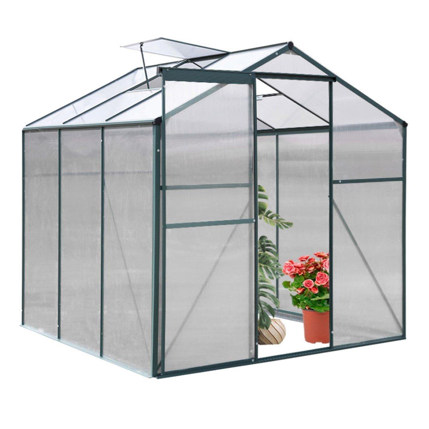 Green - Breeins - Outdoor 6x6Fts Garden Greenhouse with No Base - 4