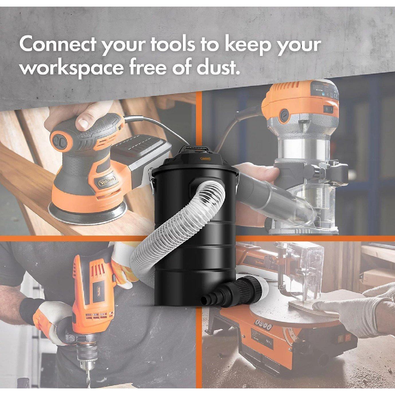 Black - VonHaus - 55L Dust Collector - 7