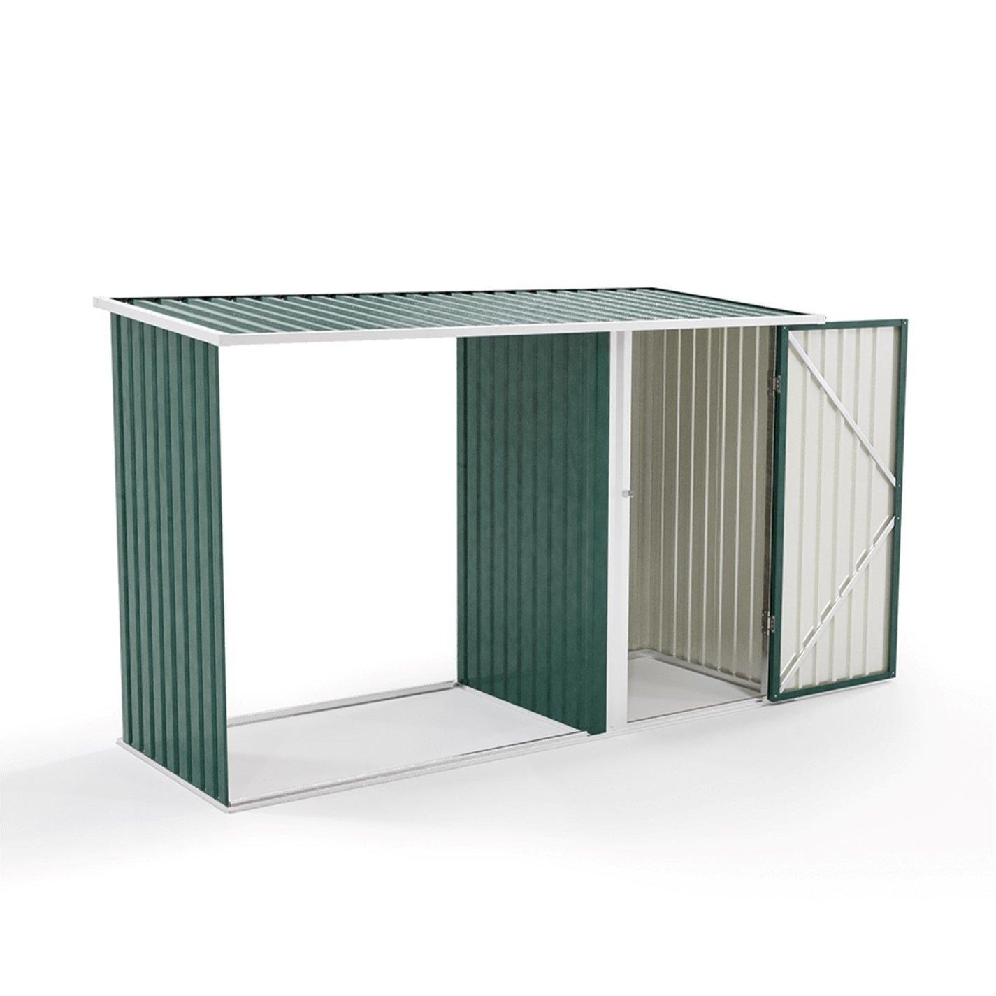 Green - Breeins - Outdoor 8x3Fts Firwood Log Shed Green - 5