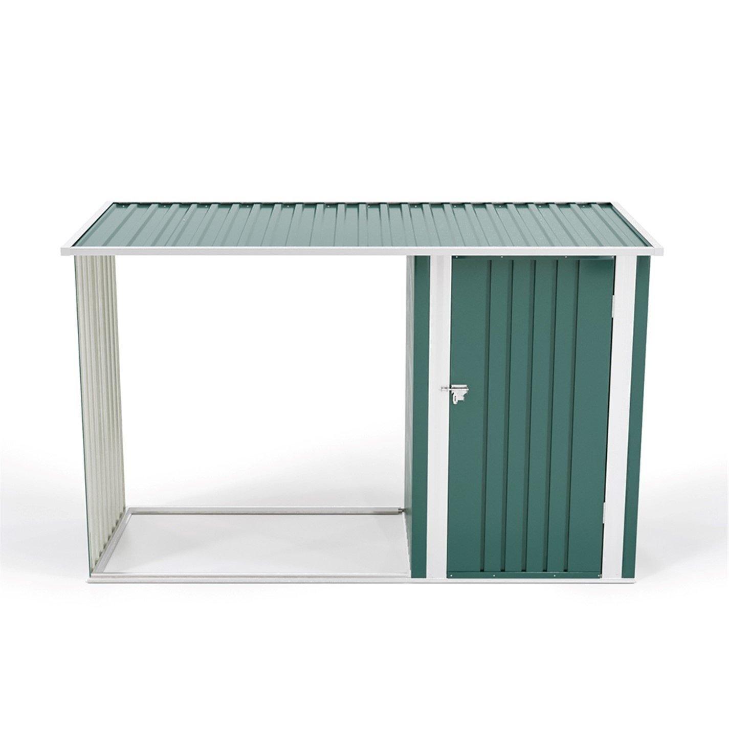 Green - Breeins - Outdoor 8x3Fts Firwood Log Shed Green - 7