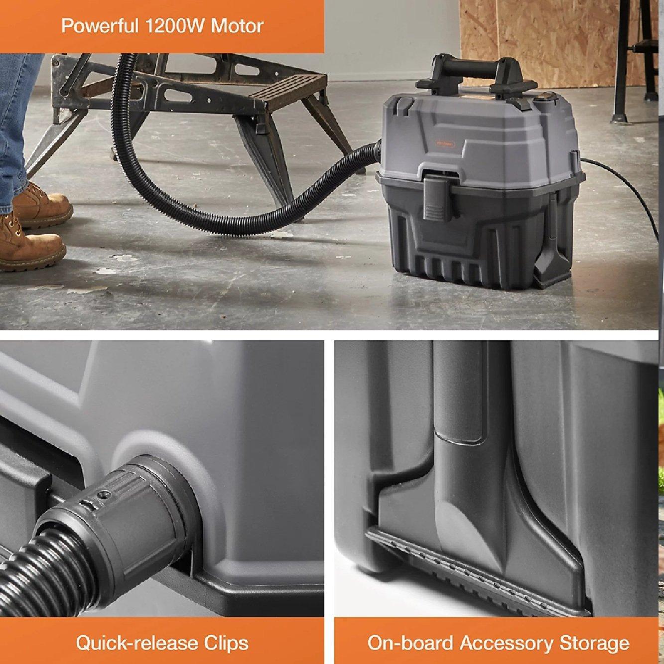 Grey - VonHaus - Wet & Dry Vacuum Cleaner - 1200W - 6