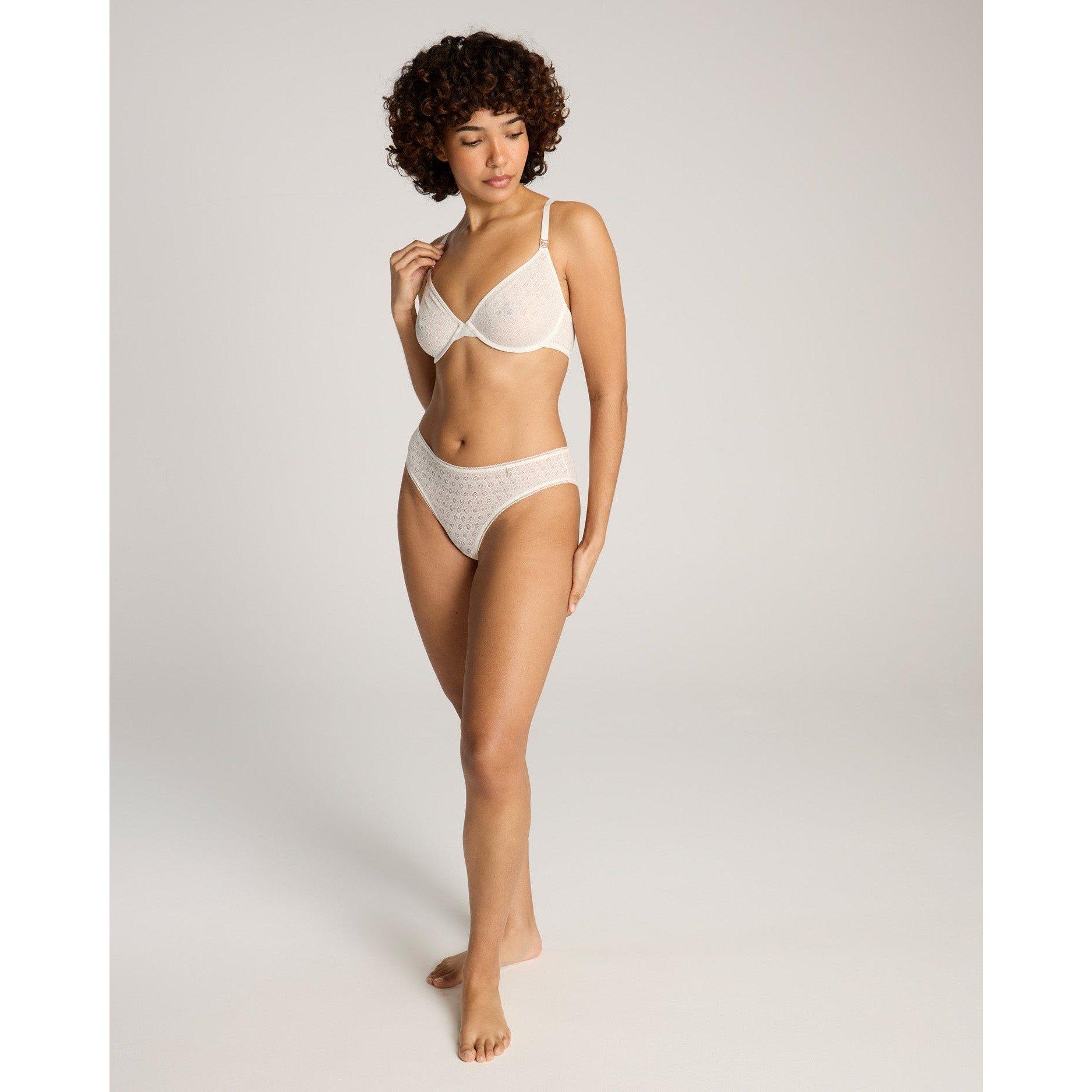 HIGH LEG BRIEF HONEYCOMB LACE